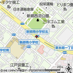 新郷南小学校北周辺の地図