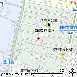 千葉県松戸市新松戸南3丁目187周辺の地図