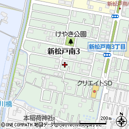 千葉県松戸市新松戸南3丁目116周辺の地図