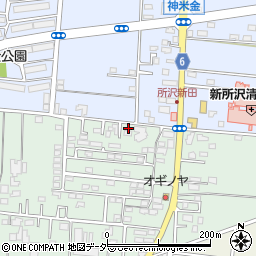 埼玉県所沢市所沢新町2522-35周辺の地図