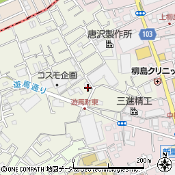 埼玉県草加市遊馬町777-3周辺の地図