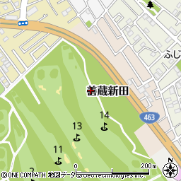 埼玉県入間市善蔵新田周辺の地図
