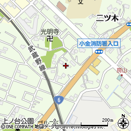 千葉県松戸市二ツ木383周辺の地図