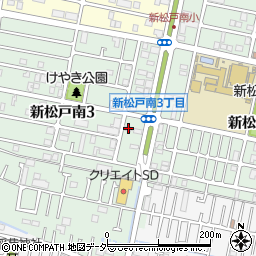 千葉県松戸市新松戸南3丁目27周辺の地図