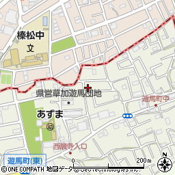 埼玉県草加市遊馬町1201-13周辺の地図