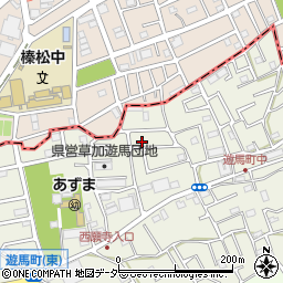 埼玉県草加市遊馬町1201-12周辺の地図
