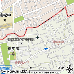 埼玉県草加市遊馬町1201-8周辺の地図