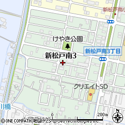 千葉県松戸市新松戸南3丁目周辺の地図