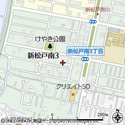 千葉県松戸市新松戸南3丁目97周辺の地図