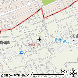 埼玉県草加市遊馬町610-1周辺の地図