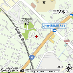 千葉県松戸市二ツ木390-7周辺の地図