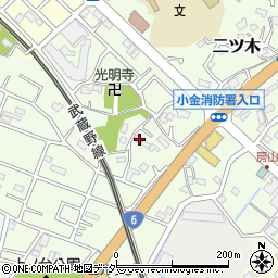 千葉県松戸市二ツ木387周辺の地図