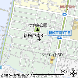 千葉県松戸市新松戸南3丁目103周辺の地図