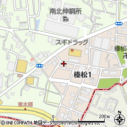 山香煎餅　榛松店周辺の地図