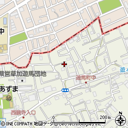 埼玉県草加市遊馬町589-2周辺の地図