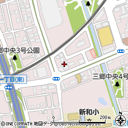 埼玉県三郷市中央周辺の地図