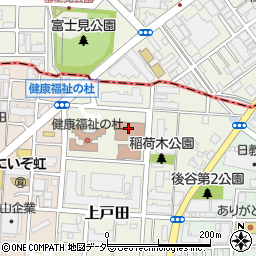 戸田市役所　福祉保健センター周辺の地図