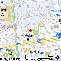埼玉県八潮市中央3丁目7-5周辺の地図
