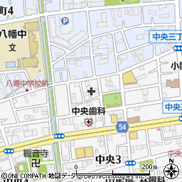 埼玉県八潮市中央3丁目7-6周辺の地図