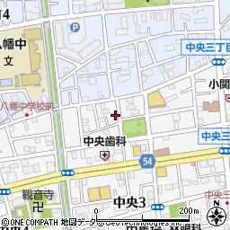 埼玉県八潮市中央3丁目7-4周辺の地図