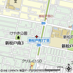 千葉県松戸市新松戸南3丁目8周辺の地図