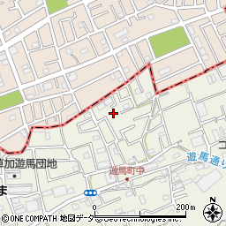 埼玉県草加市遊馬町625-1周辺の地図