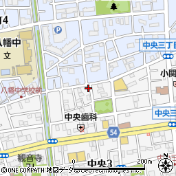 埼玉県八潮市中央3丁目7-1周辺の地図