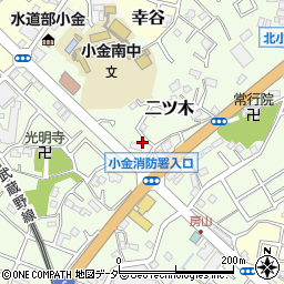 千葉県松戸市二ツ木361-15周辺の地図