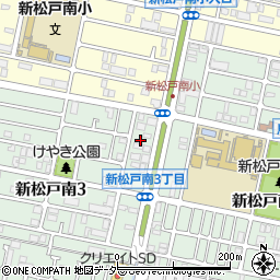 千葉県松戸市新松戸南3丁目16周辺の地図