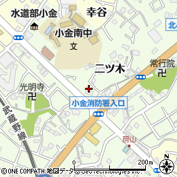 千葉県松戸市二ツ木361周辺の地図