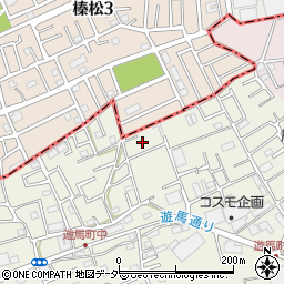 埼玉県草加市遊馬町684-2周辺の地図