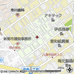 埼玉県八潮市中馬場周辺の地図