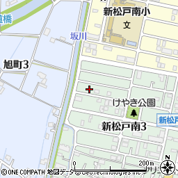 千葉県松戸市新松戸南3丁目147周辺の地図