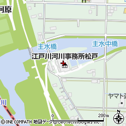 松戸排水機場周辺の地図