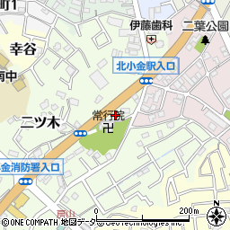 千葉県松戸市二ツ木134周辺の地図