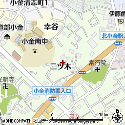 千葉県松戸市二ツ木83周辺の地図