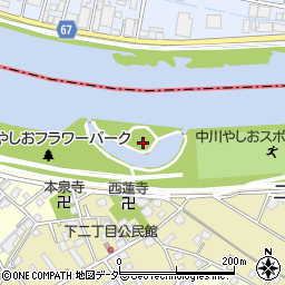 中川やしお水辺の楽校周辺の地図