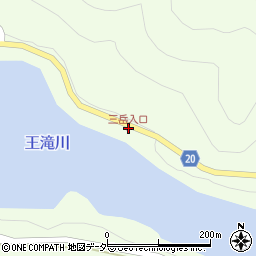 三岳入口周辺の地図