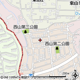 千葉県柏市西山1丁目14周辺の地図