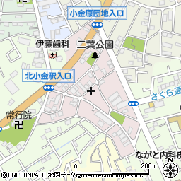 千葉県松戸市二ツ木二葉町周辺の地図
