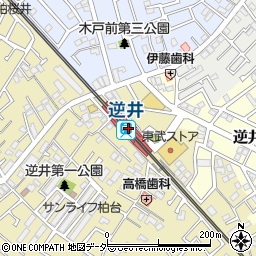 千葉県柏市周辺の地図