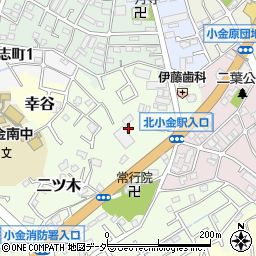 千葉県松戸市二ツ木120周辺の地図