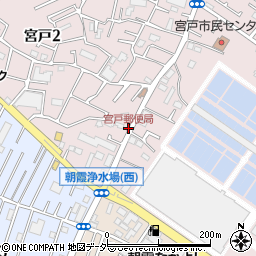 宮戸郵便局周辺の地図