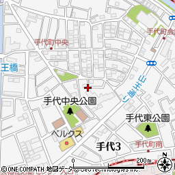 埼玉県草加市手代周辺の地図