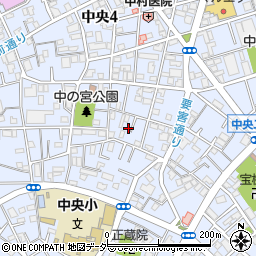 埼玉県蕨市中央4丁目7周辺の地図
