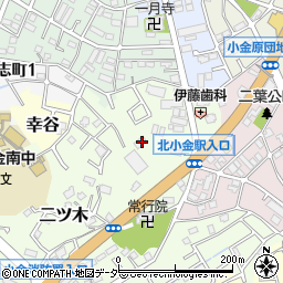 千葉県松戸市二ツ木119周辺の地図