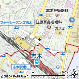 炭酒場カミナリ屋 志木店周辺の地図