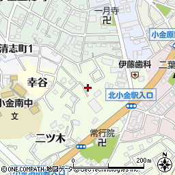 千葉県松戸市二ツ木121周辺の地図