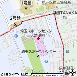 埼玉スポーツセンター　天然温泉周辺の地図