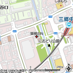 東横ＩＮＮつくばエクスプレス三郷中央駅周辺の地図